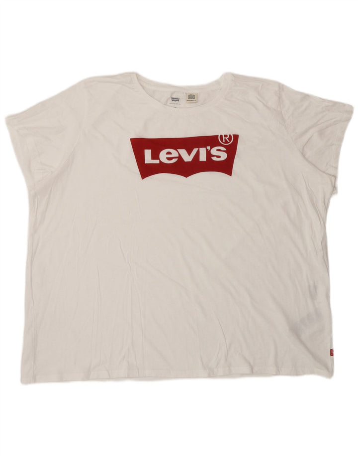 Levi's T-Shirt Graphique Top 3XL Homme Blanc Coton
