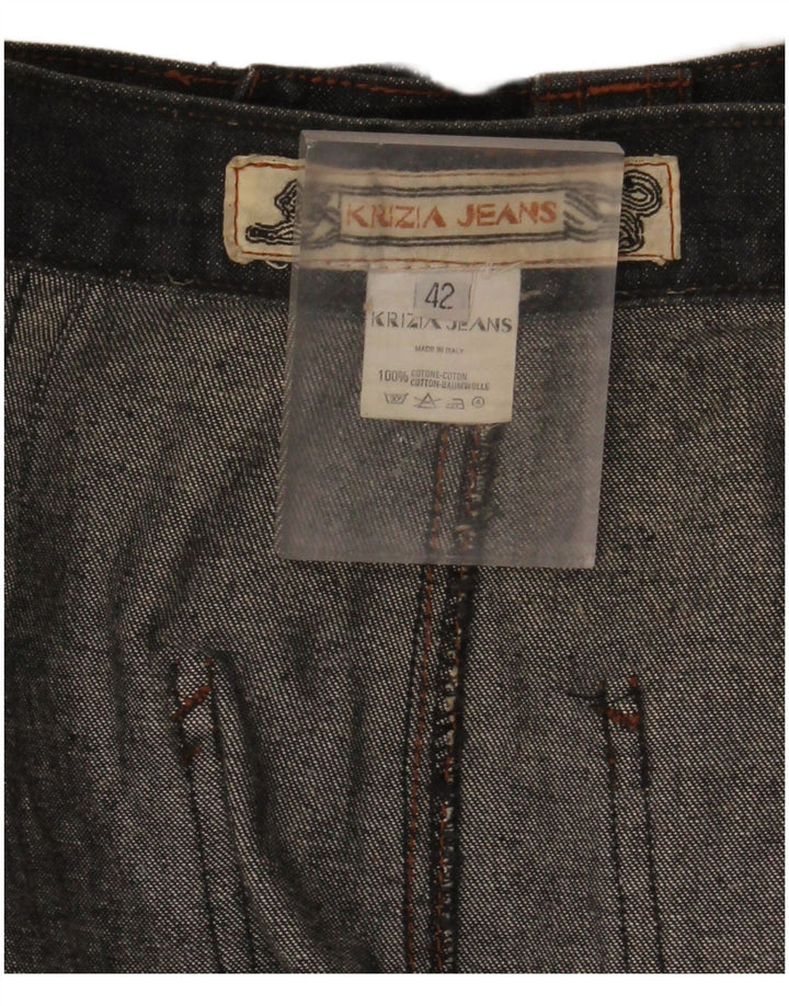 Krizia Femme Jupe En Jean W36 Large Gris Coton