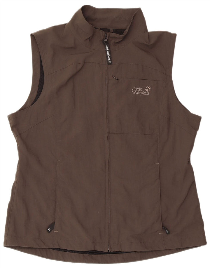 JACK WOLFSKIN Veste de survêtement sans manches pour femme UK 18/20 XL Gris