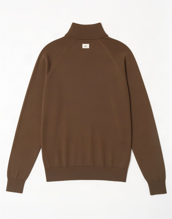 Gap Pull col zippé pour homme XS en laine mérinos kaki