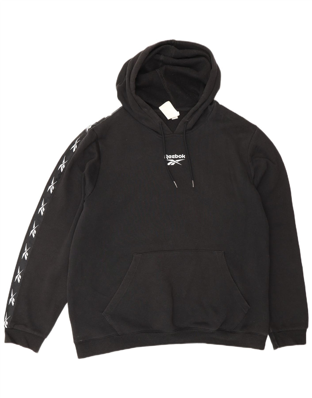 REEBOK Pull à capuche graphique pour homme XL Noir Coton