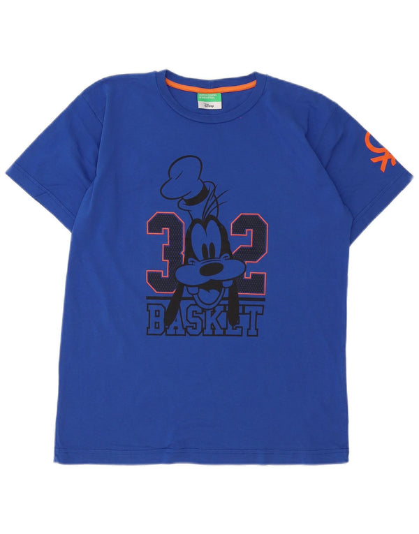 Benetton Garçons Disney Graphic T-Shirt Top 11-12 ans 2XL Bleu Coton