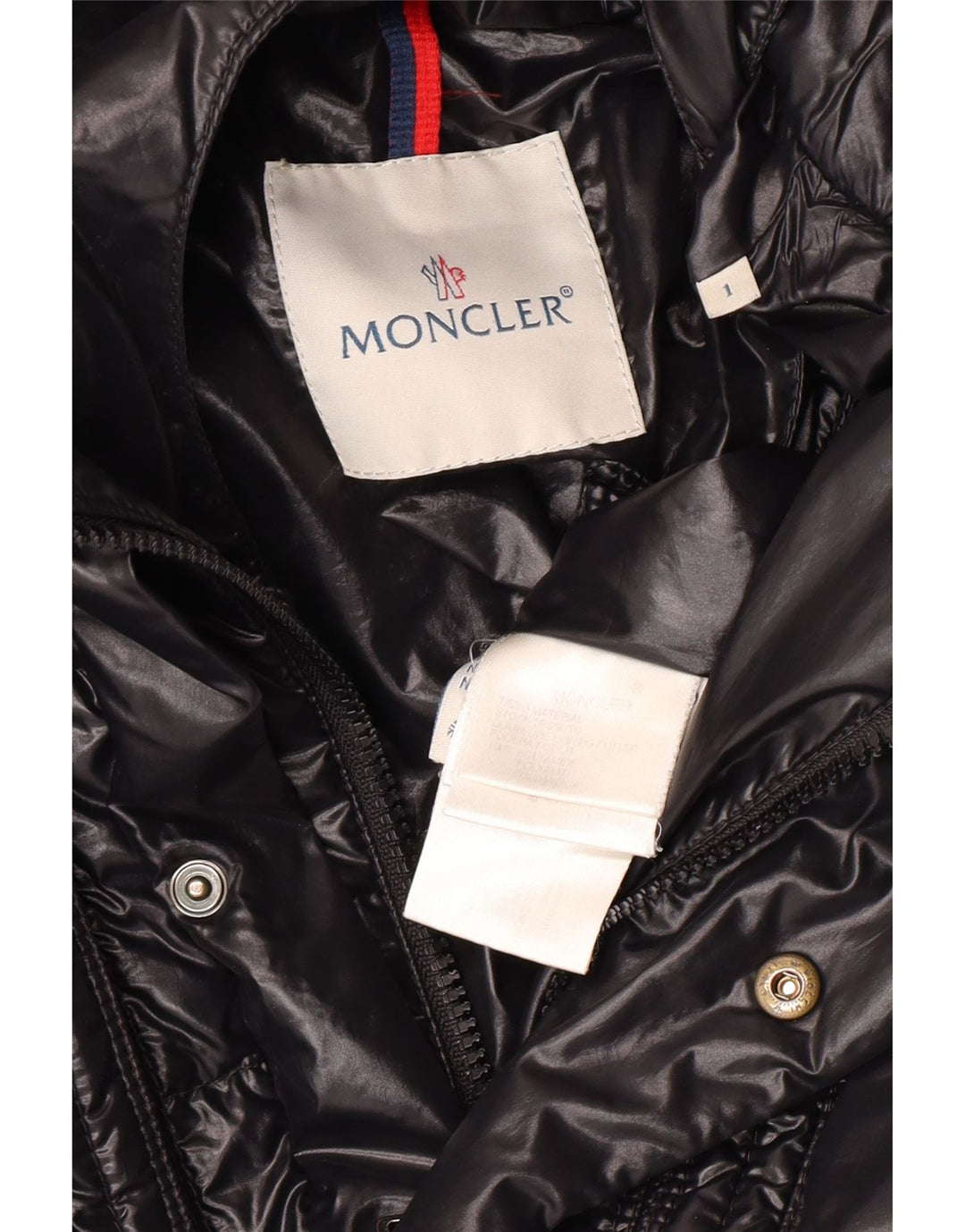 Moncler Veste matelassée à capuche coupe ample pour femme Taille 1 Petit Noir Polyamide