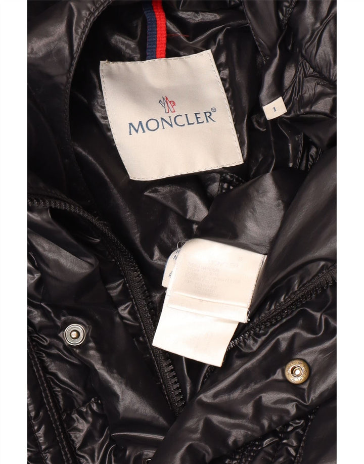 Moncler Veste matelassée à capuche coupe ample pour femme Taille 1 Petit Noir Polyamide