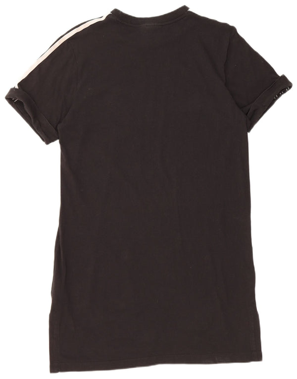 Adidas Robe t-shirt surdimensionnée pour femme UK 10 Petit coton noir