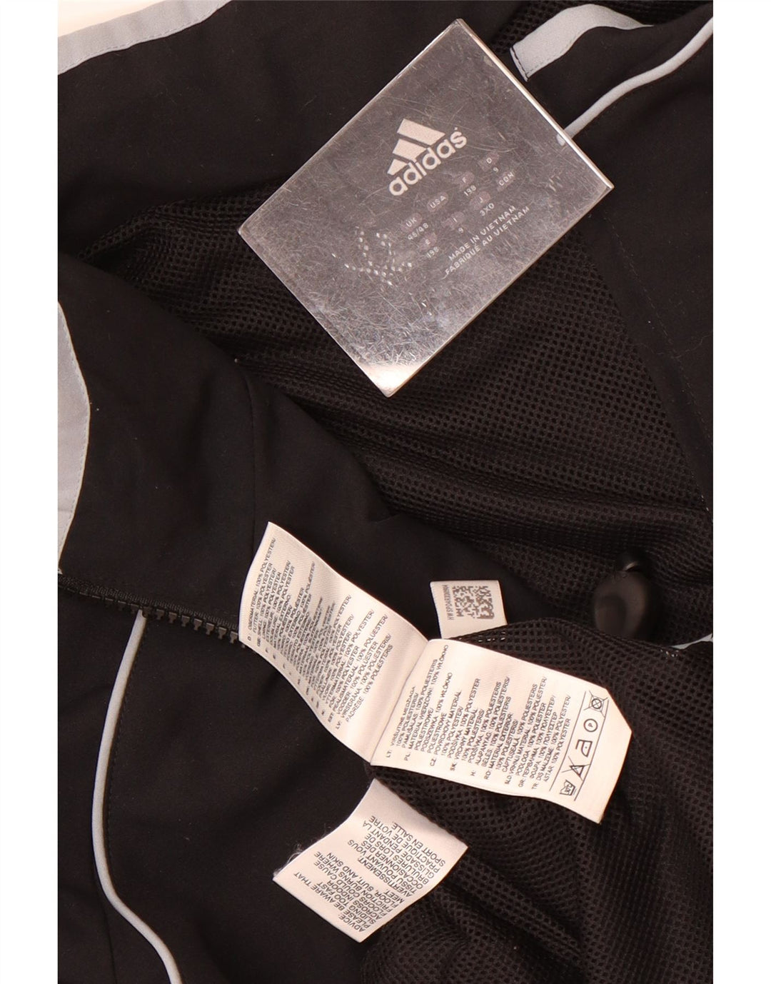 Adidas Veste de survêtement pour homme UK 46/48 XL Noir Colorblock Polyester