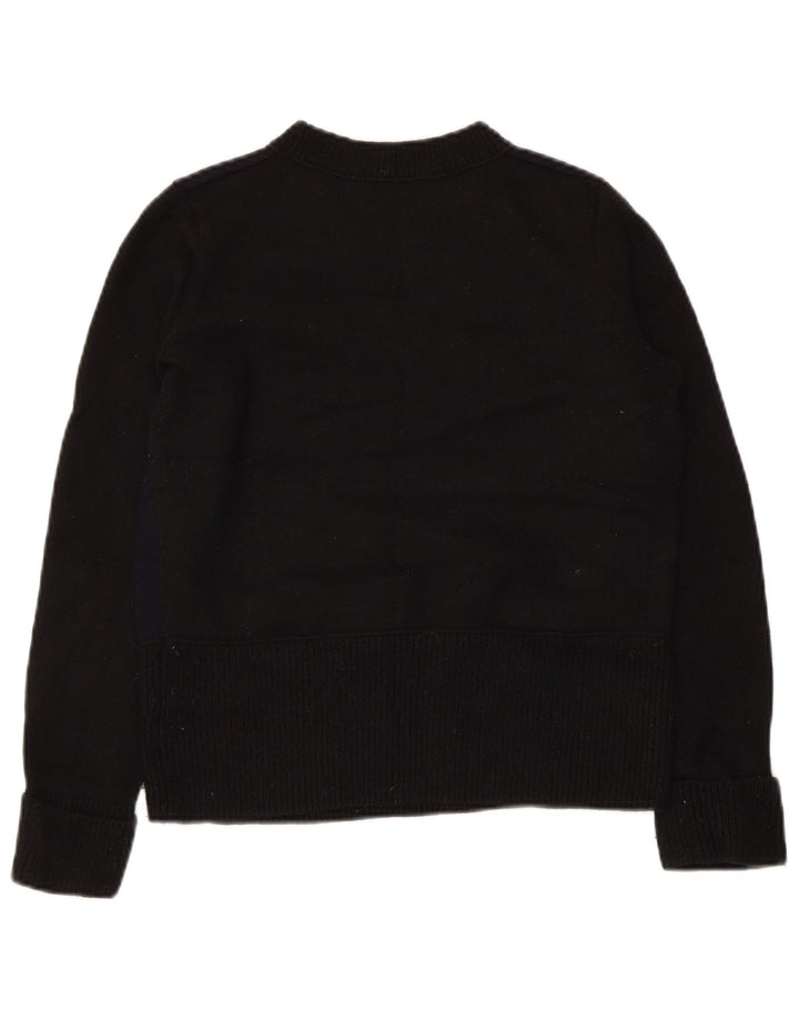 Cos Pull à col rond pour femme UK 10 Petite laine noire