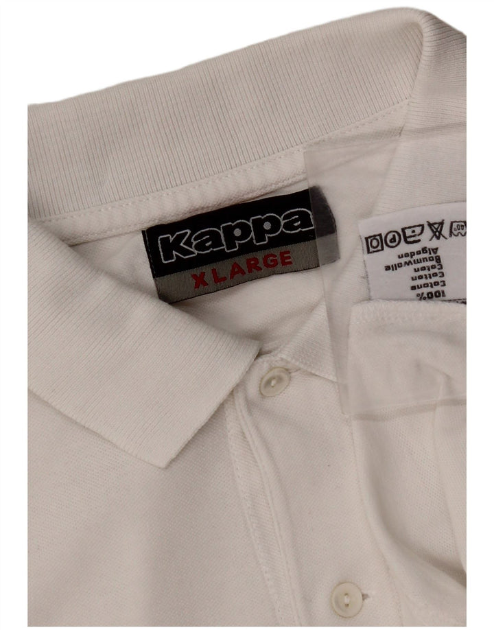 KAPPA Polo Homme XL Blanc Coton