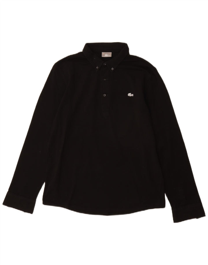 LACOSTE Chemise pull homme taille 3 petit coton noir