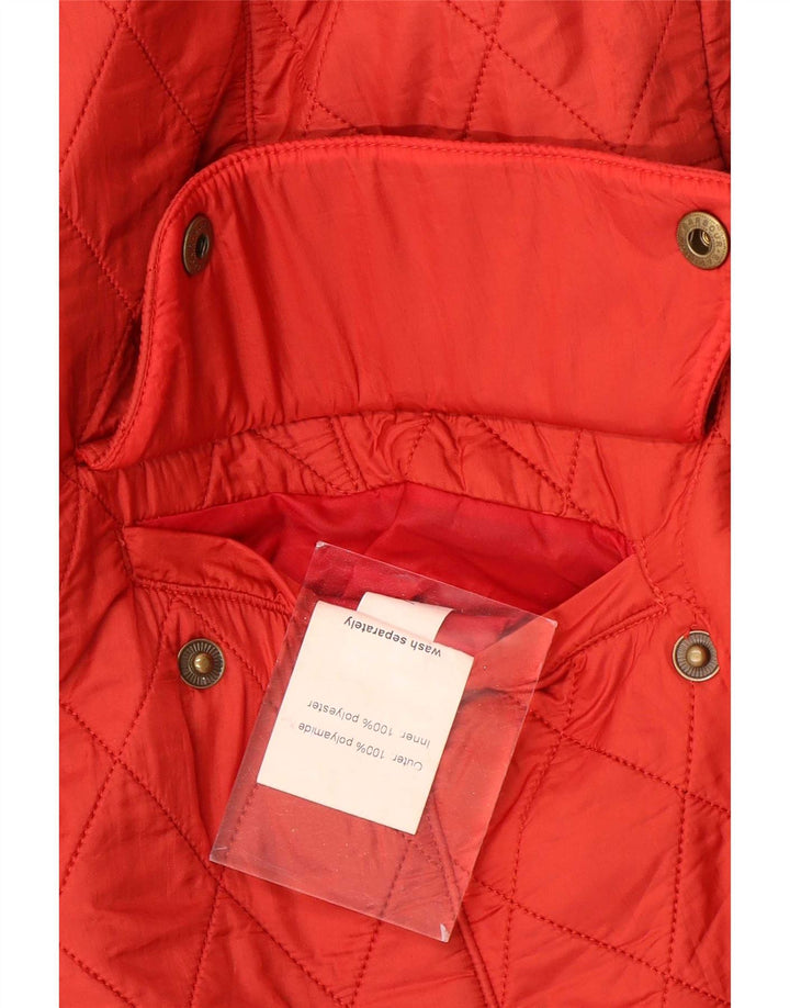 Barbour Veste matelassée pour femme UK 16 Large Rouge Polyamide