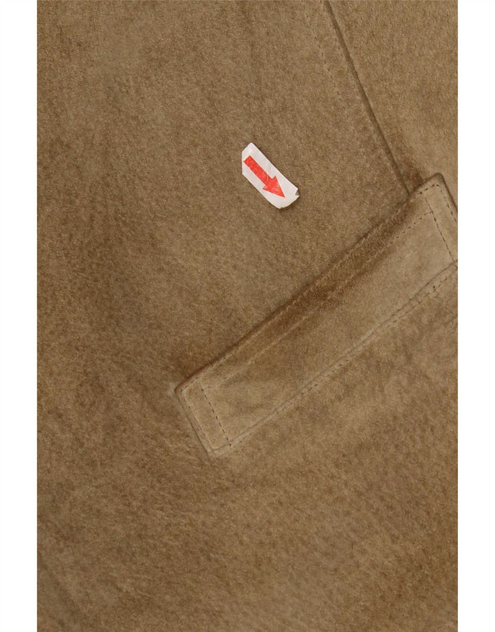 Pionier Gilet En Daim Homme Kaki Moyen