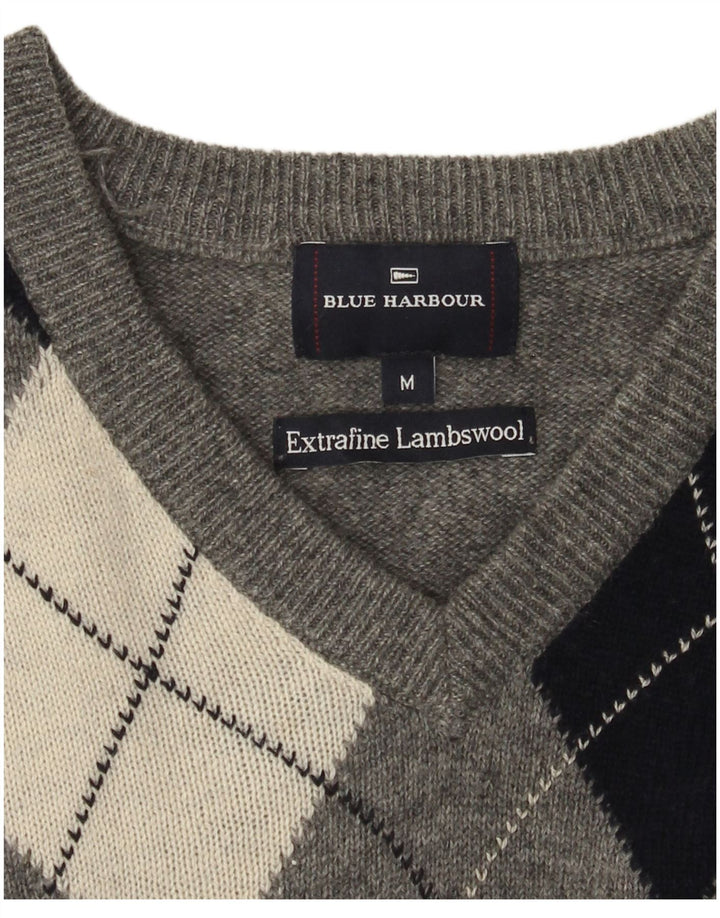 Marks & Spencer Pull Blue Harbor Col V Homme Gris Moyen