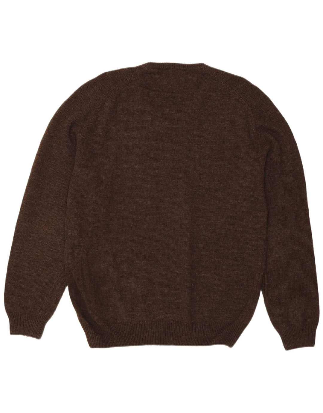 vintage Homme Col V Pull Pull XL Marron Argyle/Diamond Laine