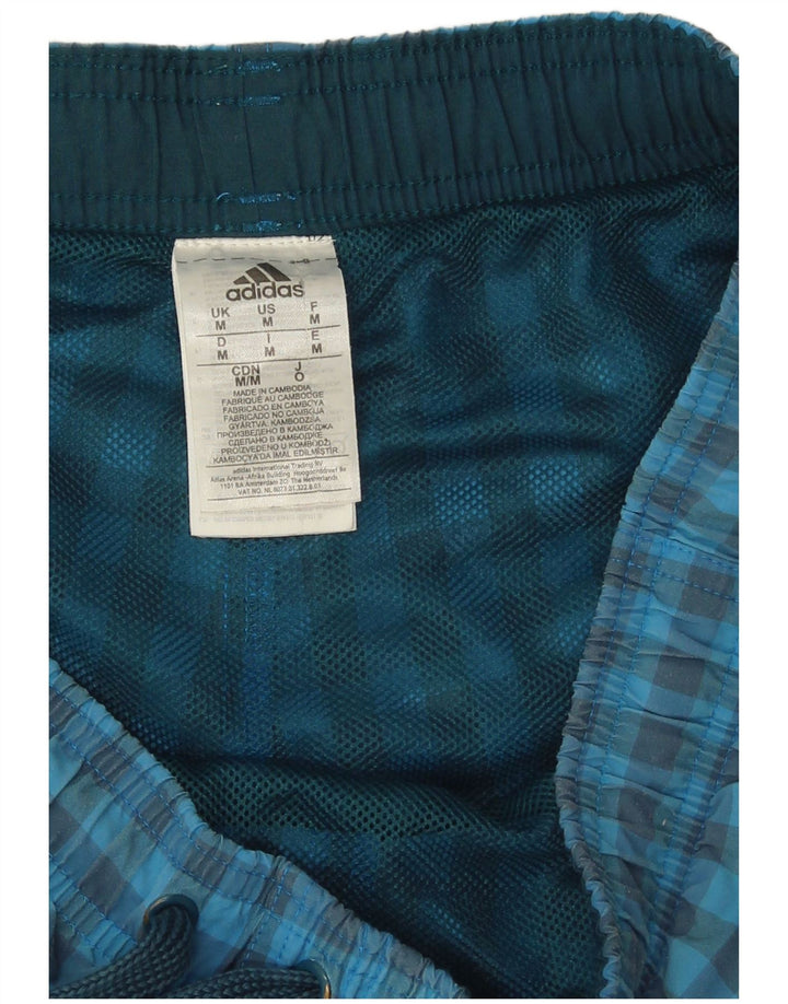 Adidas Short de bain homme en polyester vichy bleu moyen