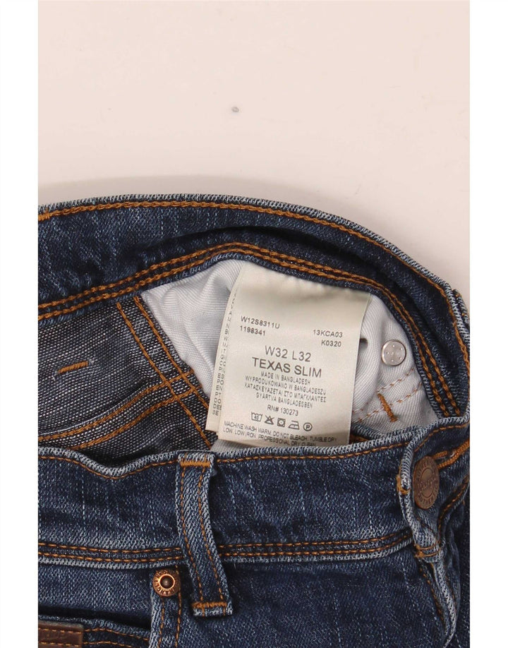 Wrangler Jean Slim Texas Homme W32 L32 Bleu Coton