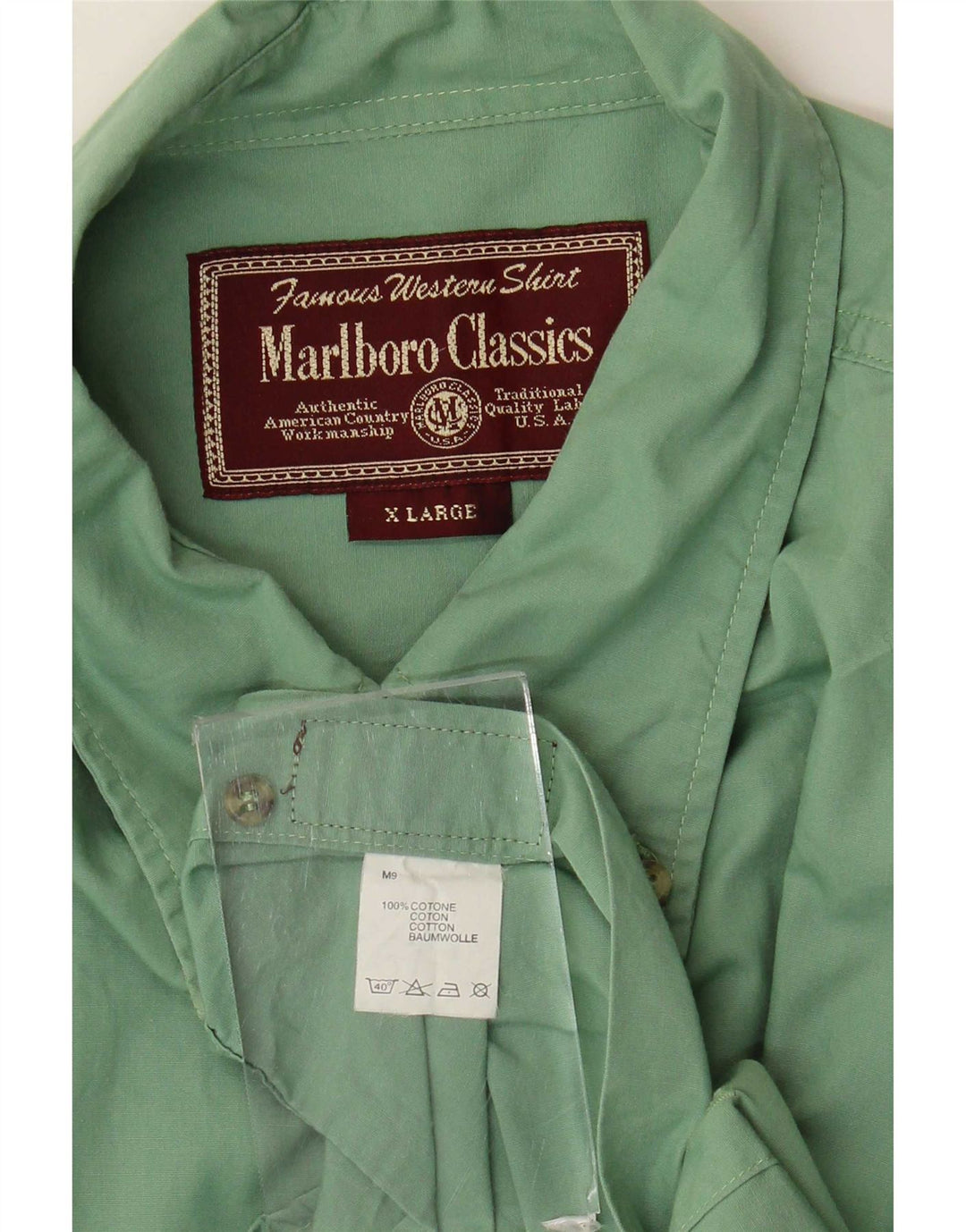 Marlboro Classics Chemise Homme XL Vert Coton