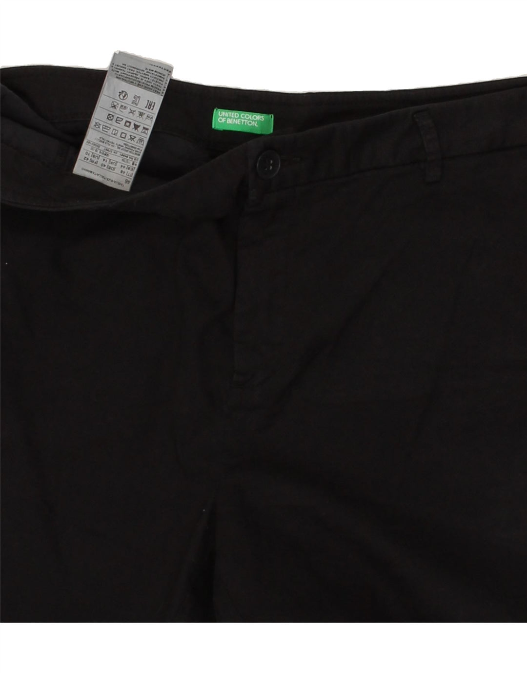 BENETTON Womens Chino Shorts IT 46 Large W36 Black Cotton Vintage Benetton and Second-Hand Benetton from Messina Hembry 