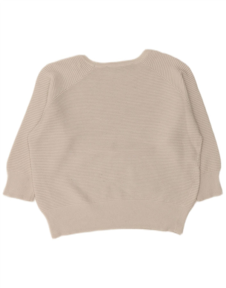 FRENCH CONNECTION Pull col bateau pour femme UK 10 Petit Blanc