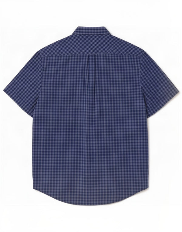 Ben Sherman Chemise à manches courtes pour homme XL en coton vichy bleu