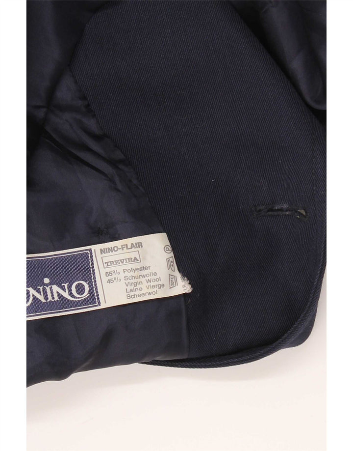 NINO Manteau croisé pour femme UK 10 Petit Bleu Marine Polyester