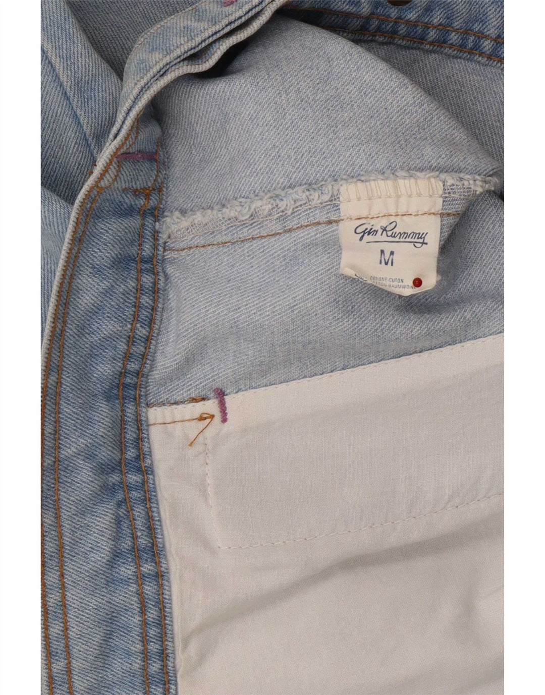 veste en denim femme vintage UK 14 coton bleu moyen