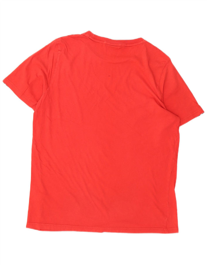 PUMA Mens Graphic T-Shirt Top Medium Red Cotton