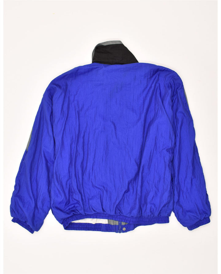 VINTAGE Mens Tracksuit Top Jacket XL Blue Colourblock Nylon Vintage Vintage and Second-Hand Vintage from Messina Hembry 