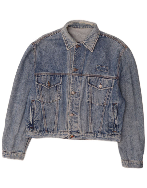 Enrico Coveri Veste en jean pour homme UK 40 Large Bleu Coton