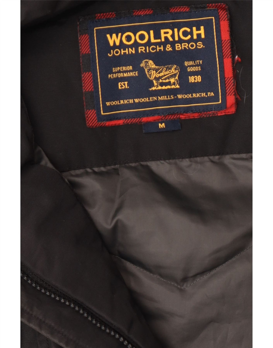 Woolrich Veste matelassée à capuche pour femme UK 12 Medium Noir