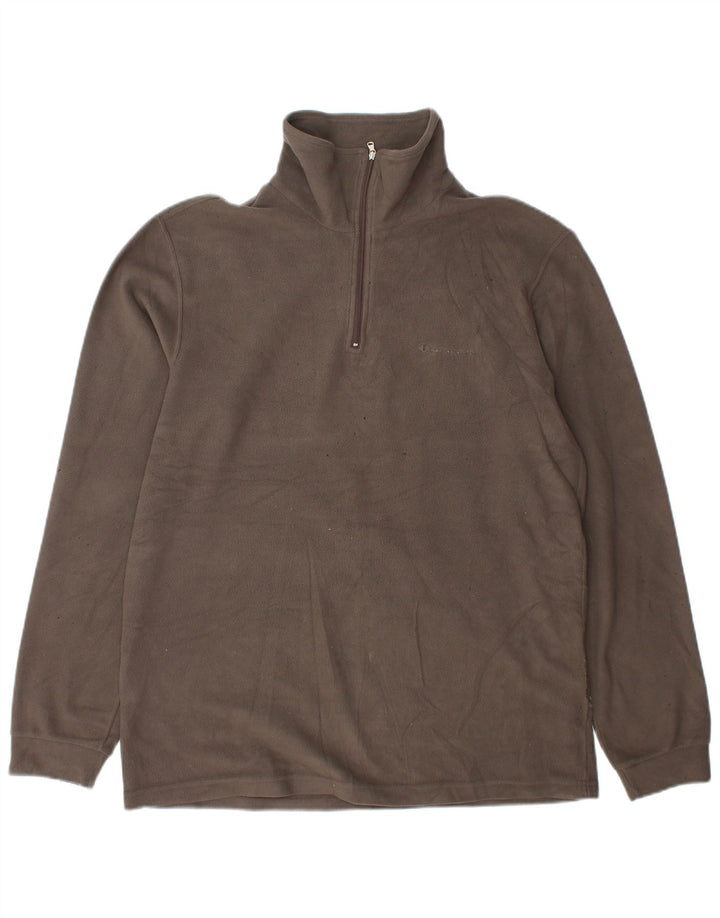 Champion Pull polaire à col zippé pour homme, grand gris