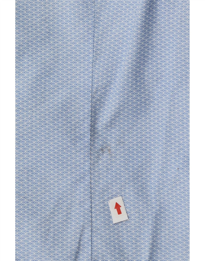 Massimo Dutti Chemise Homme Taille 38 15 Coton Géométrique Bleu Moyen