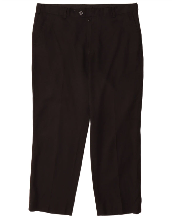 IZOD Pantalon de Costume Droit Homme W36 L29 Noir Polyester