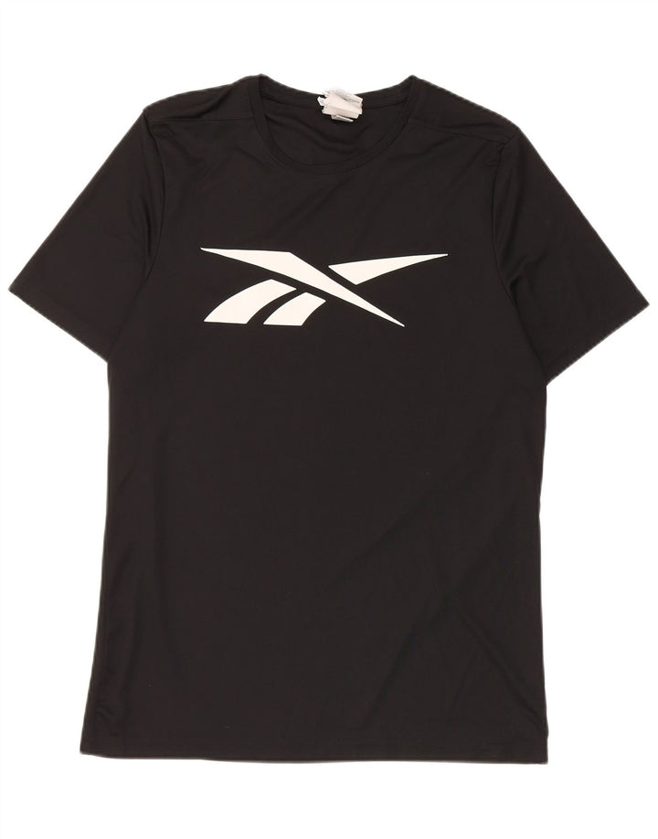 Reebok T-Shirt Graphique Homme Noir Moyen Polyester