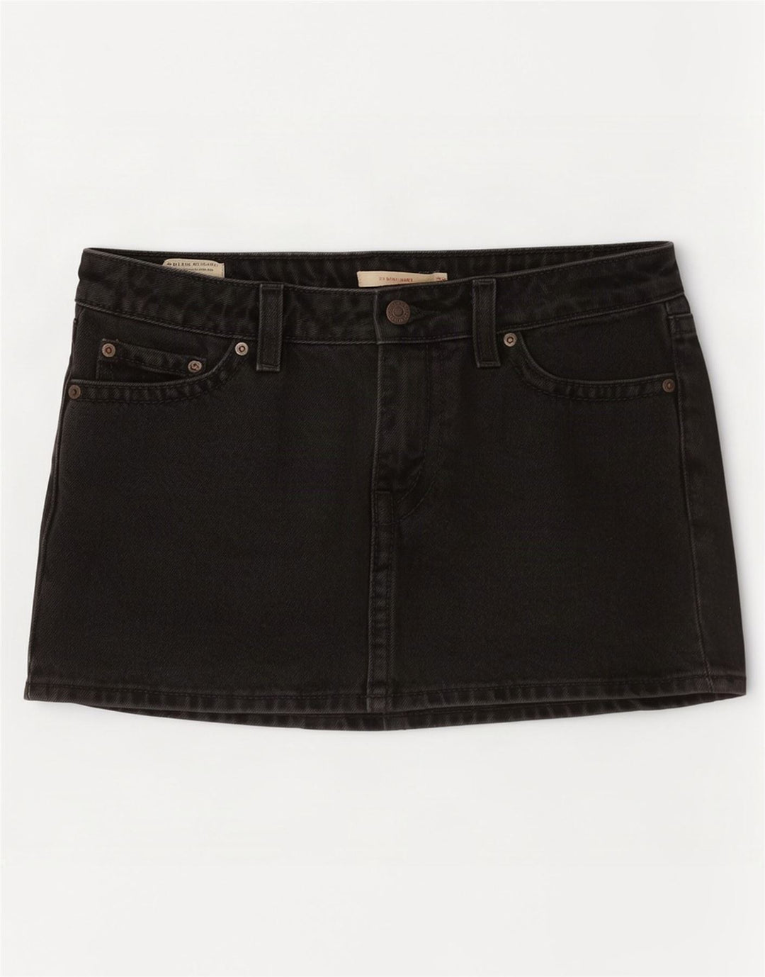 Levi's Mini Jupe En Jean Femme W28 Gris Moyen Coton