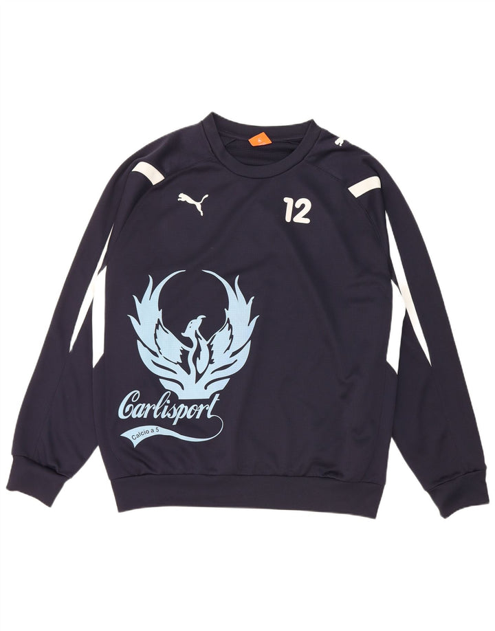 Puma Sweat-shirt graphique pour homme XL Bleu marine Polyester