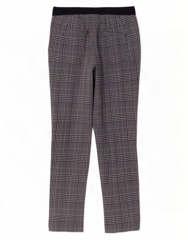 Pantalon de costume droit femme Zara Large W30 L29 gris à carreaux