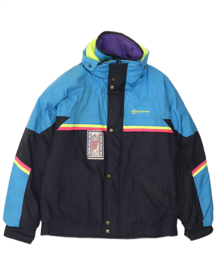 Sergio Tacchini Veste de ski pour homme UK 42 XL Bleu marine Colourblock Polyester