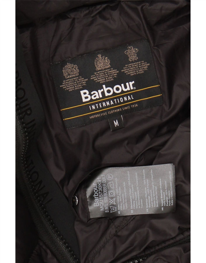 Barbour Veste rembourrée à capuche pour homme UK 38 Medium Noir Polyamide