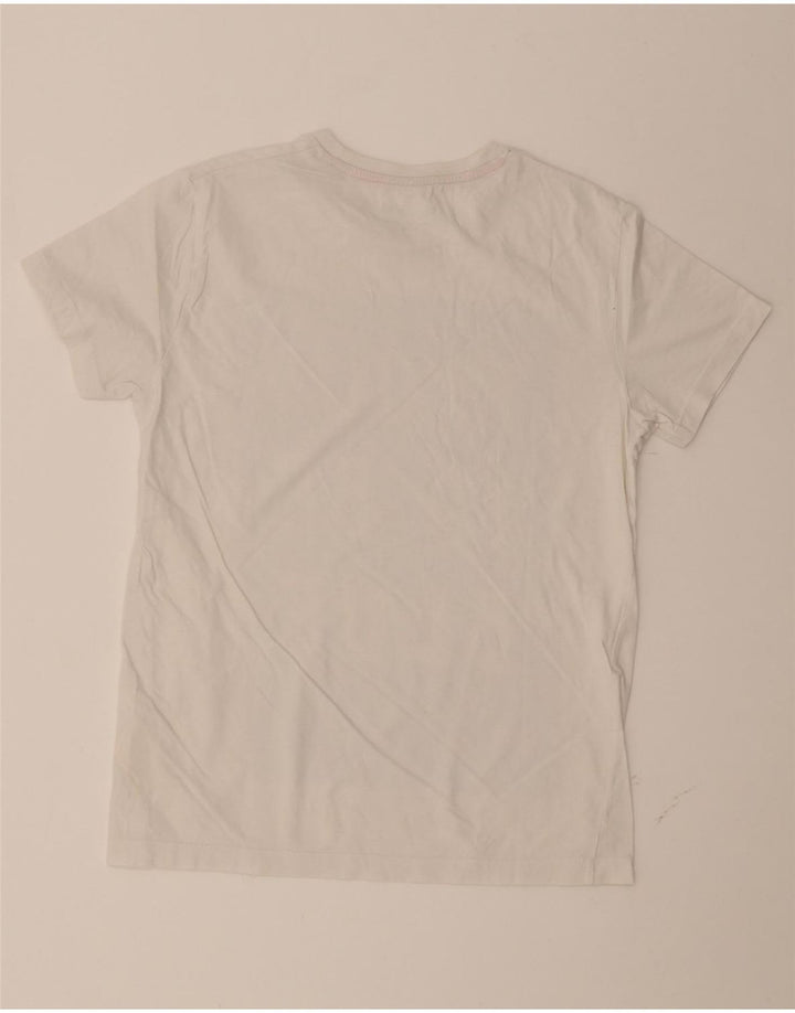 WRANGLER Mens Slim Fit Graphic T-Shirt Top Medium White Cotton Vintage Wrangler and Second-Hand Wrangler from Messina Hembry 