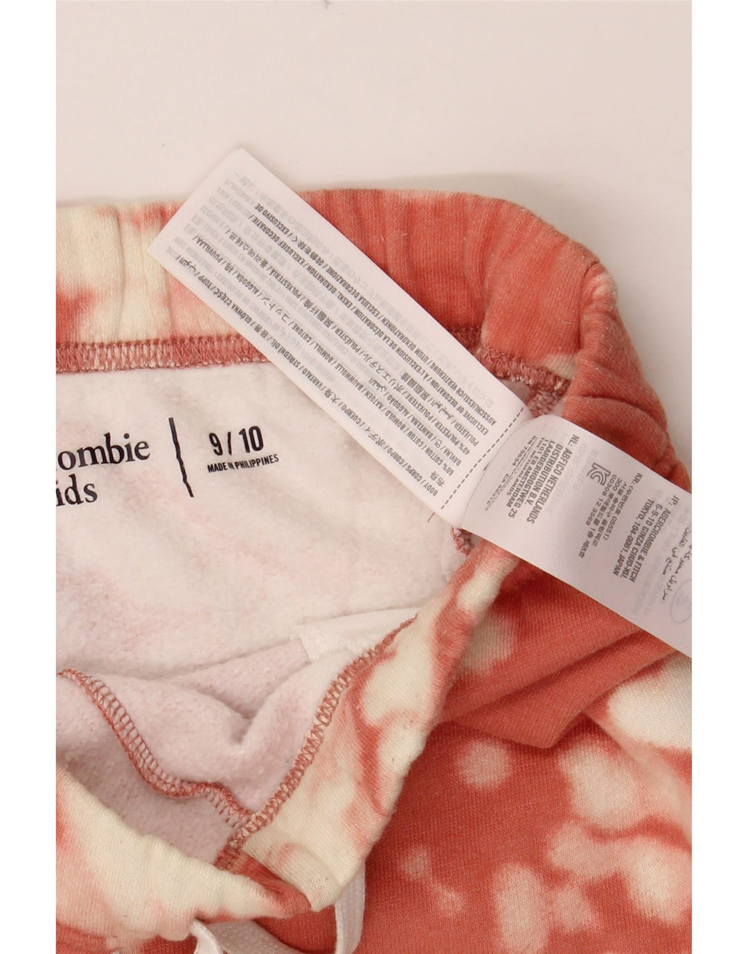 ABERCROMBIE & FITCH Short de sport pour fille 9-10 ans en coton rose tie-dye
