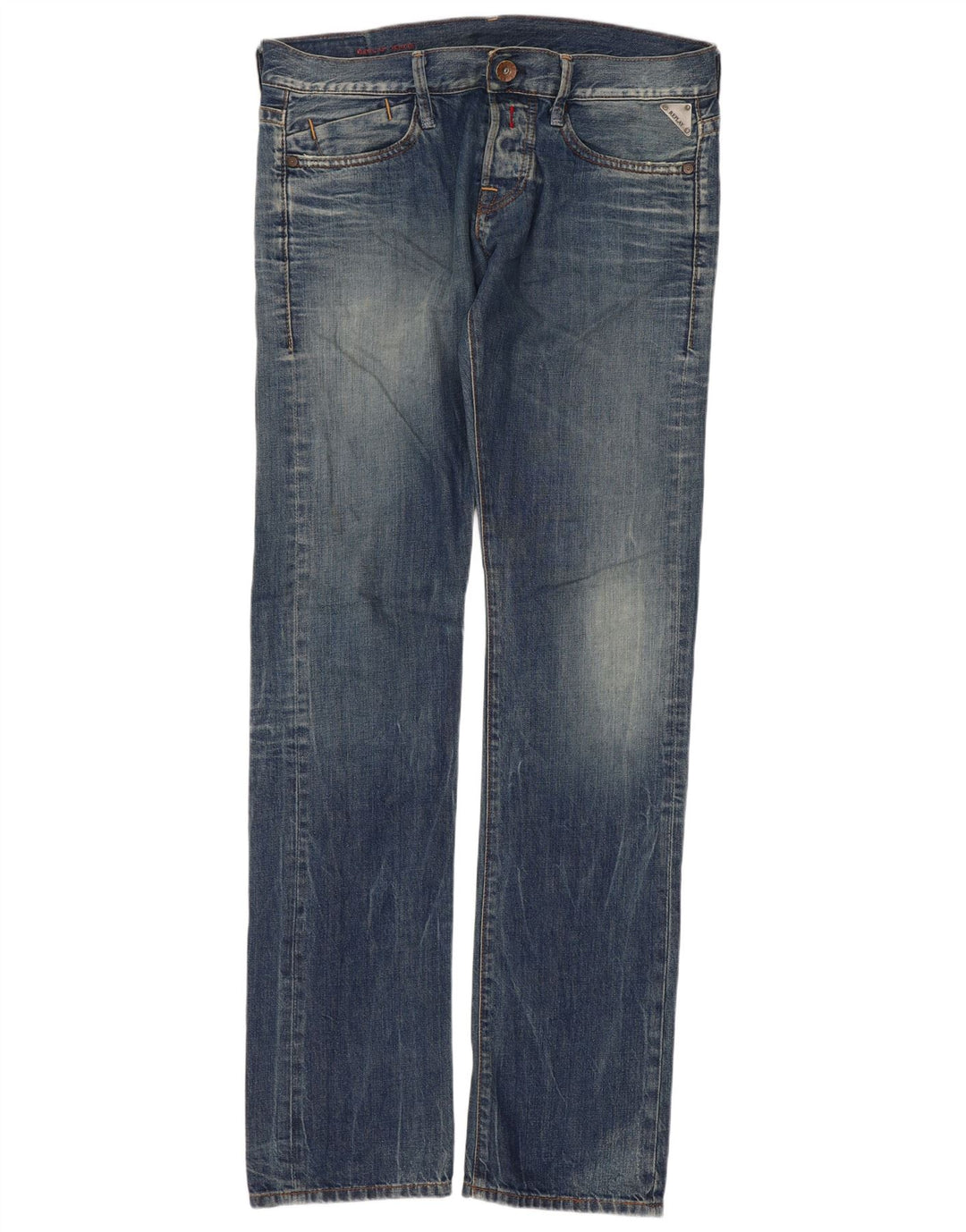 Replay Jean Droit Femme W31 L34 Bleu Coton