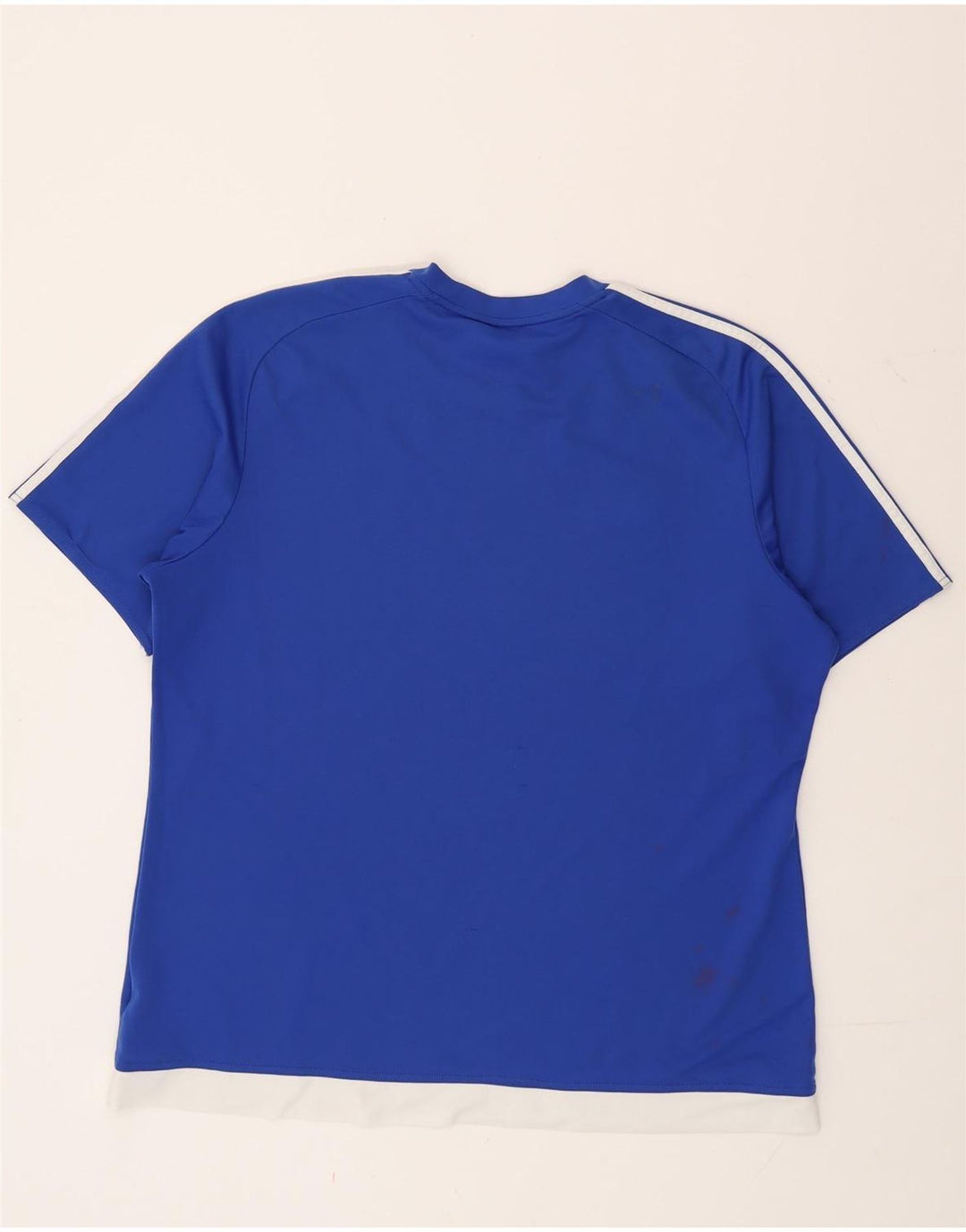Adidas Climalite T-Shirt Top XL Bleu Colorblock Polyester