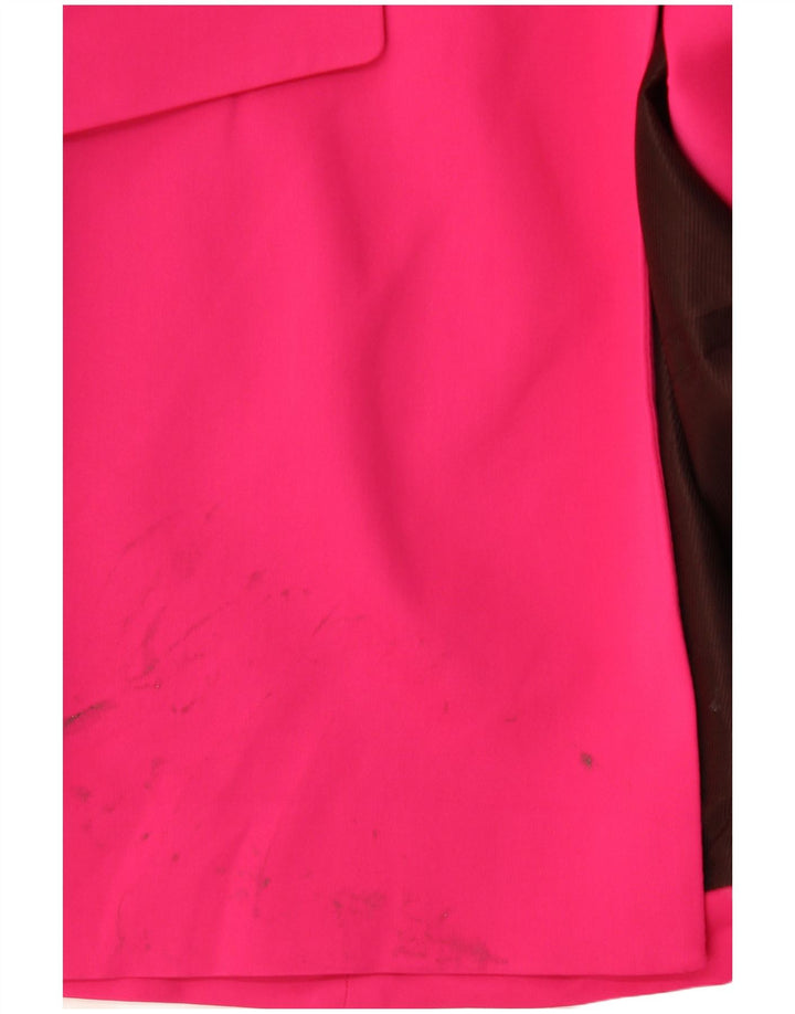 Zara Veste Blazer 2 Boutons Femme UK 12 Viscose Rose Moyen