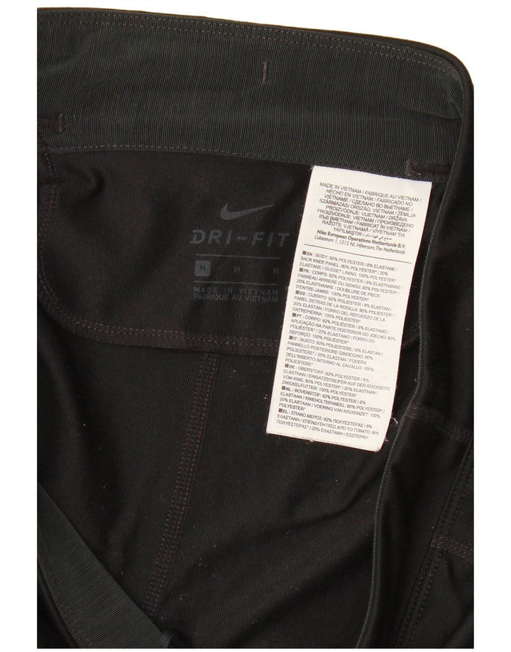 NIKE Legging Dri Fit pour femme UK 12 Polyester noir moyen