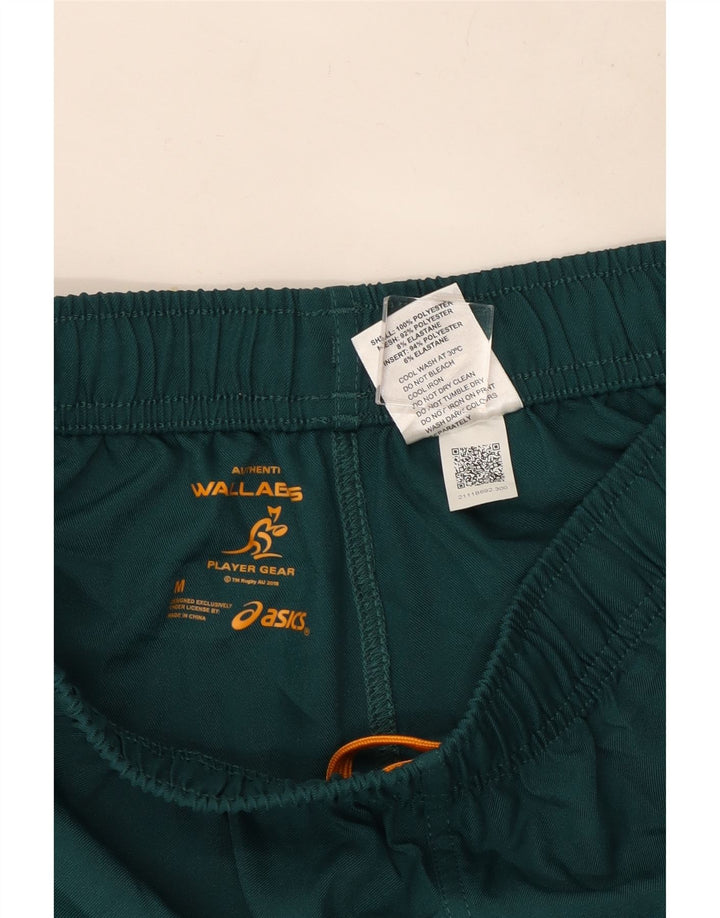 Asics Short de sport graphique Wallabies pour femme UK 12 Vert moyen Polyester