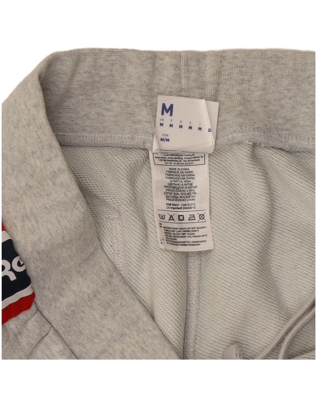 Reebok Pantalon de Survêtement Graphic Homme Gris Colorblock