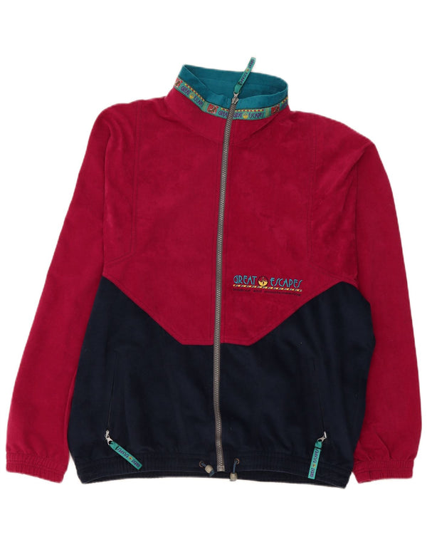 Great Escapes Veste de survêtement pour homme IT 50 Rouge moyen Colourblock Rétro