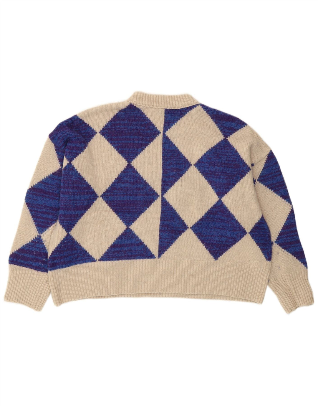 Whistle Pull court à col rond pour femme UK 10 Petite laine beige