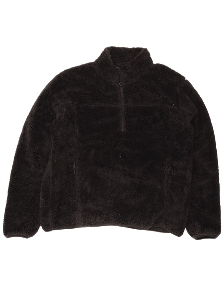 Mountain Warehouse Pull polaire à col zippé pour homme XL Noir Polyester