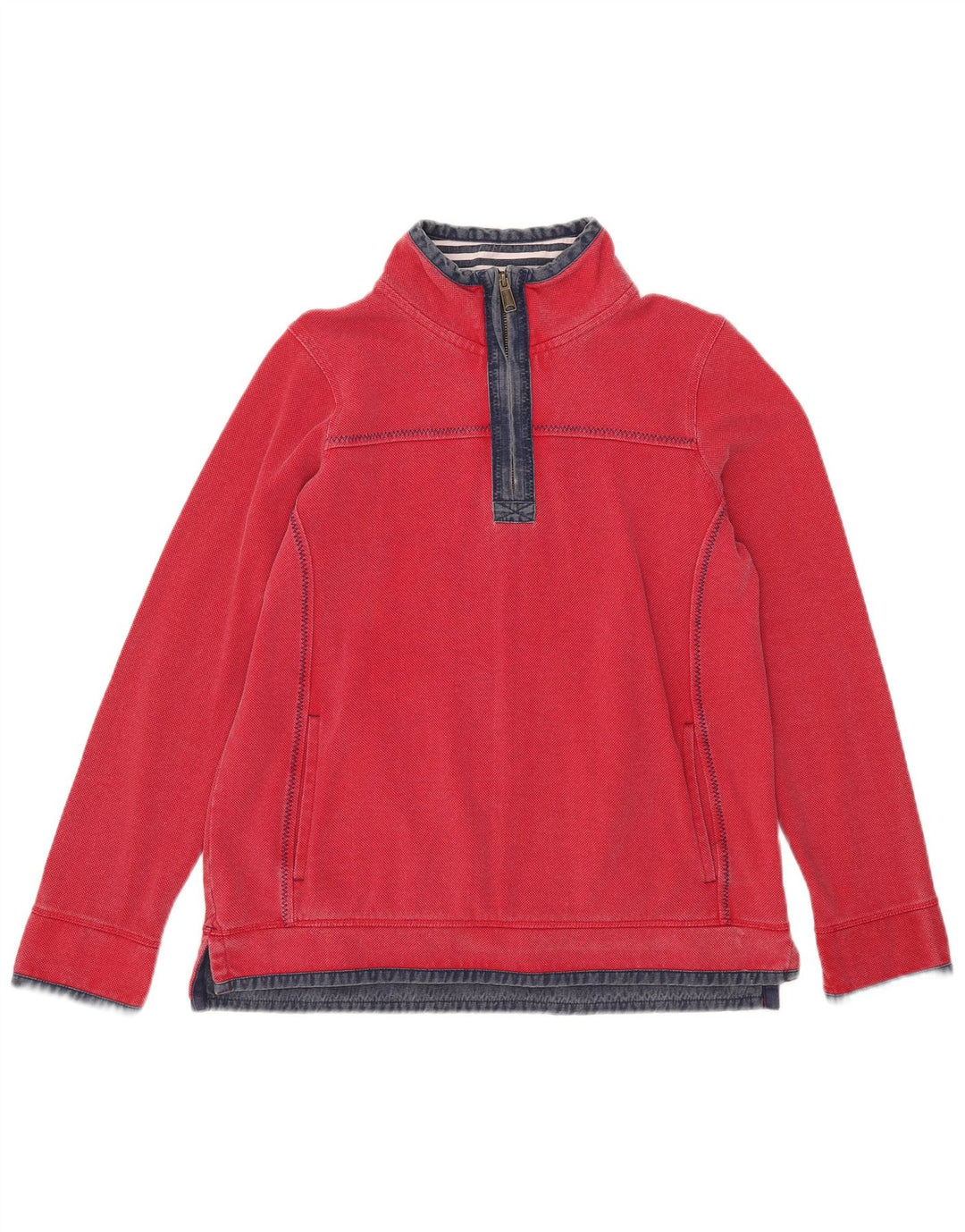 Fat Face Sweat-shirt surdimensionné pour femme UK 10 Petit colorblock rouge
